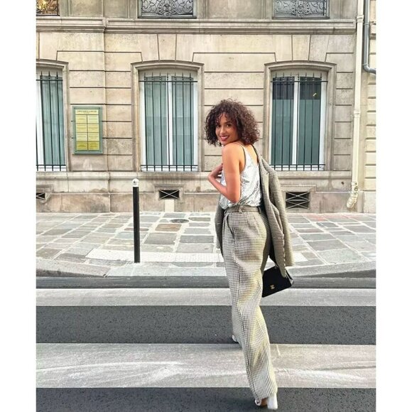 Forte Forte Metallic Silk Blend Tank Top Estrella Womens Size II US 6 - Picture 4 of 13